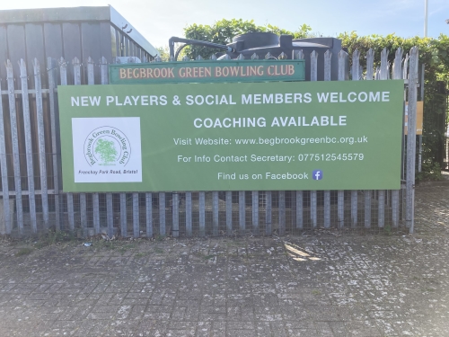 Begbrook Green Bowling Club, Bristol Sign 